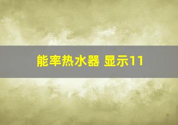 能率热水器 显示11